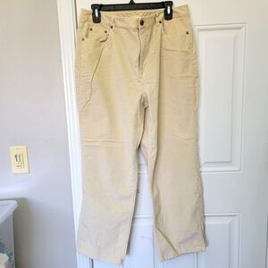Talbots Faux Suede Stretch Straight Leg High Rise Pants Career Fall Size 18